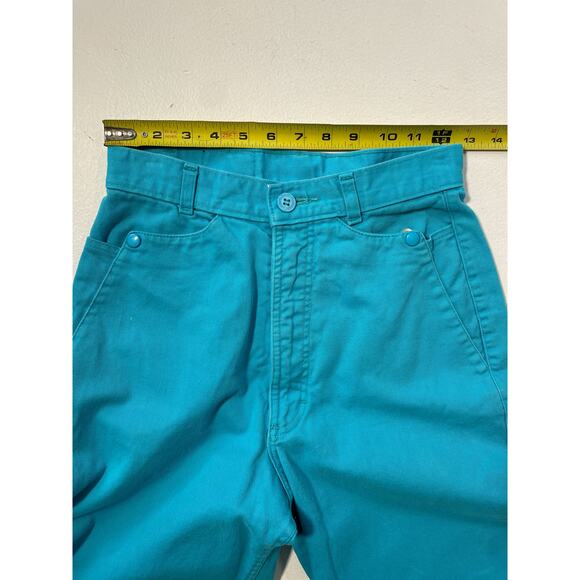 Vtg 80's Rocky Mountain Turquoise Bareback Western Pants Size 29/9 - 26" actual - Picture 8 of 11